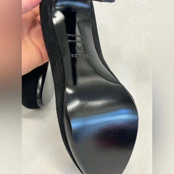 Hermes Florida Suede Black Heels 7.5 - Picture 15 of 16